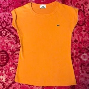 Orange Lacoste tee